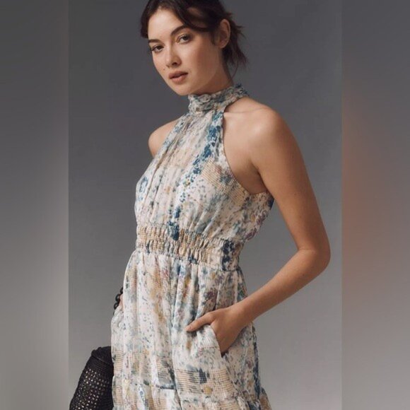 NWT Size XSP - Anthropologie  Somerset Maxi Dress: Halter Edition (NWT US$198) - Picture 3 of 14